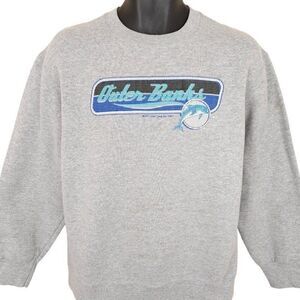 Vintage Outer Banks Sweatshirt Mens Size Medium Gray Y2K Dolphin Destination